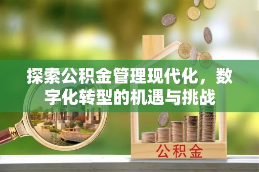 市南探索公积金管理现代化，数字化转型的机遇与挑战